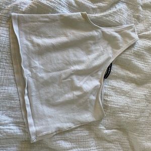 White one shoulder top